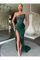 Sleeveless Strapless Velvet Sequin Sheath Prom Dress Brisbane