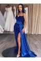 Sleeveless Sweetheart Velvet Sequin Sheath Prom Dresses Brisbane