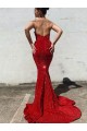 Sleeveless Sweetheart Velvet Sequin Mermaid Prom Dress / Evening Gown Brisbane