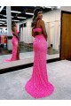 Sleeveless V-Neck Velvet Sequin Sheath Long Evening Dress Brisbane