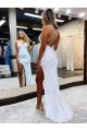 Sleeveless V-Neck Velvet Sequin Sheath Prom Dress / Evening Dress Brisbane