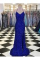 Sleeveless V-Neck Velvet Sequin Sheath Prom Dress / Evening Gown Brisbane