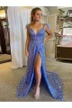 Sleeveless V-Neck Velvet Sequin A-Line Prom Dress / Evening Dress Brisbane