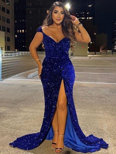 Sleeveless V-Neck Velvet Sequin Sheath Dress Brisbane