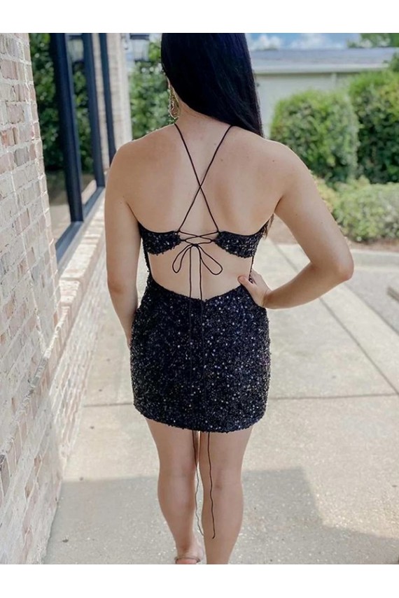 Sleeveless Halter Neck Velvet Sequin Sheath Prom Dress Brisbane