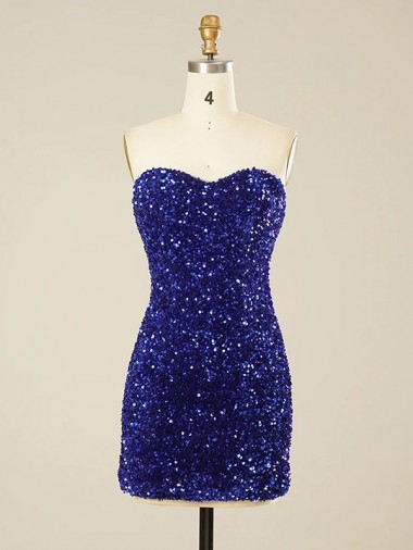 Sleeveless Sweetheart Velvet Sequin Sheath Prom Dress Brisbane