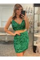 Sleeveless V-Neck Velvet Sequin Sheath Formal Dress Brisbane