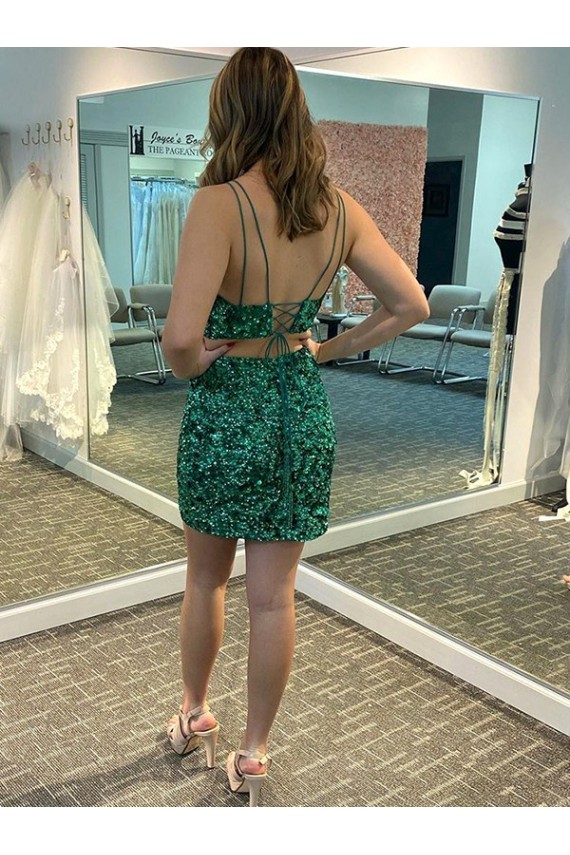 Sleeveless V-Neck Velvet Sequin Sheath Formal Dress Brisbane