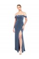 Sleeveless Off the Shoulder Stretch Velvet A-Line Prom Dress / Bridesmaid Dress Brisbane