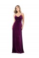 Sleeveless Scoop Neck Criss Cross Back Stretch Velvet A-Line Formal Evening Gown / Prom Dress / Bridesmaid Dress Brisbane