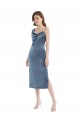 Sleeveless One Shoulder Stretch Velvet Sheath Semi Formal Evening Dress / Prom Dress / Bridesmaid Dress Brisbane