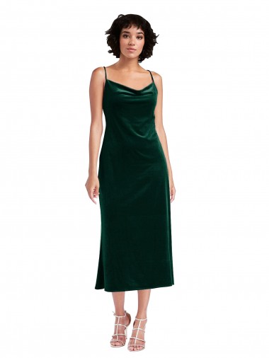 Sleeveless Cowl Neck Criss Cross Open Back Stretch Velvet Sheath Black Tie Evening Gown / Prom Dress / Bridesmaid Dress Brisbane