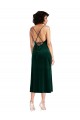 Sleeveless Cowl Neck Criss Cross Open Back Stretch Velvet Sheath Black Tie Evening Gown / Prom Dress / Bridesmaid Dress Brisbane