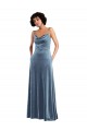 Sleeveless Cowl Neck Criss Cross Open Back Stretch Velvet Sheath Semi Formal Evening Dress / Prom Dress / Bridesmaid Dress Brisbane