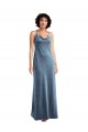 Sleeveless Cowl Neck V-Back Stretch Velvet Sheath Bridesmaid Dress / Evening Dress Brisbane