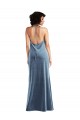 Sleeveless Cowl Neck V-Back Stretch Velvet Sheath Bridesmaid Dress / Evening Dress Brisbane