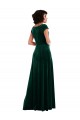 Cap Sleeves Cowl Neck Stretch Velvet A-Line Black Tie Evening Gown / Prom Dress / Bridesmaid Dress Brisbane