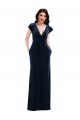 Flutter Sleeves V-Neck Stretch Velvet A-Line Formal Dress / Bridesmaid Dress Brisbane