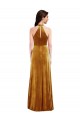 Sleeveless Halter Neck Keyhole Back Stretch Velvet Trumpet Semi Formal Evening Dress / Prom Dress / Bridesmaid Dress Brisbane