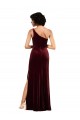 Sleeveless One Shoulder Stretch Velvet Column Formal Evening Gown / Prom Dress / Bridesmaid Dress Brisbane