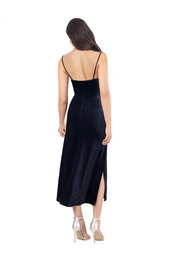 Sleeveless Cowl Neck Low Back Stretch Velvet Column Formal Evening Gown / Prom Dress / Bridesmaid Dress Brisbane