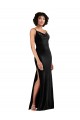 Sleeveless Cowl Neck Low Back Stretch Velvet Column Black Tie Evening Gown / Prom Dress / Bridesmaid Dress Brisbane