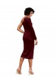 Long Sleeves One Shoulder Stretch Velvet A-Line Black Tie Prom Dress / Bridesmaid Dress Brisbane