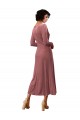 Long Sleeves V-Neck Stretch Velvet A-Line Black Tie Prom Dress / Bridesmaid Dress Brisbane