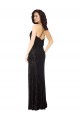 Sleeveless Spaghetti Straps Criss Cross Back Floral Velvet & Stretch Velvet A-Line Bridesmaid Dress Brisbane