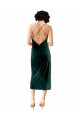 Sleeveless Spaghetti Straps Criss Cross Open Back Stretch Velvet Sheath Formal Dress / Bridesmaid Dress Brisbane